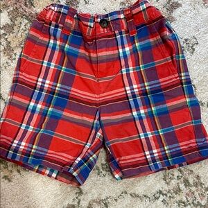 Plaid Red and Blue Shorts